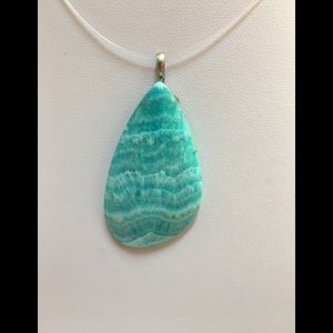 Calcite Pendant with Sterling Silver Bail